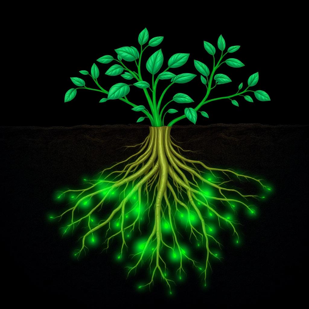 Healthy root system with BioBoost Nano